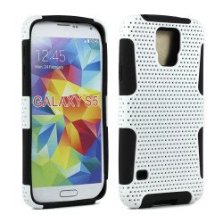 Samsung Galaxy S5 SM-G900 Mesh Hybrid Case (White Black)